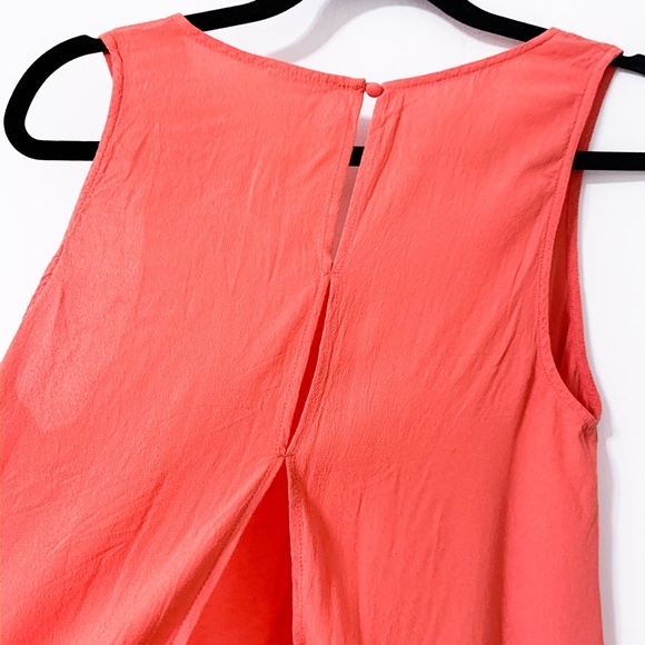 Lush Crochet Front Split-Back Coral Tank - Picture 4 of 5